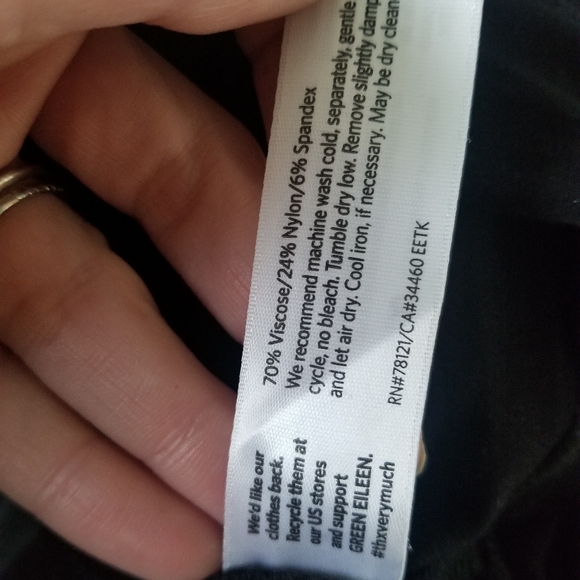 Eileen Fisher strech black trousers - Picture 8 of 12